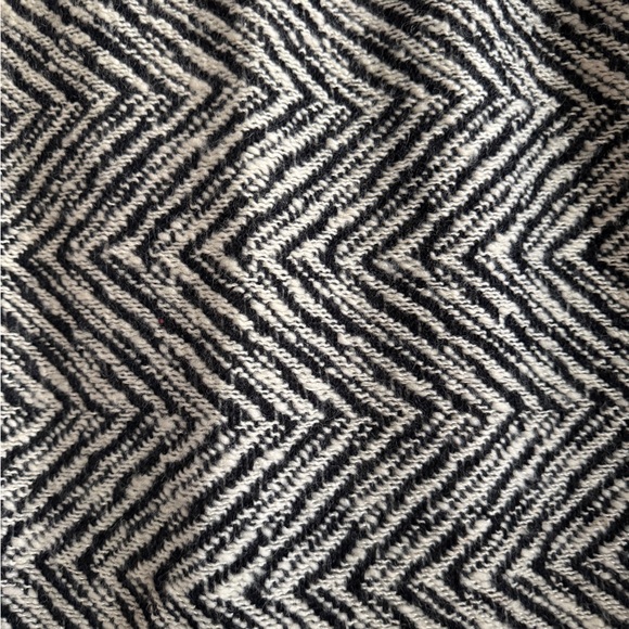 Vintage 80s 90s Chevron Tweed Wool Pencil Skirt Lined - Picture 5 of 13